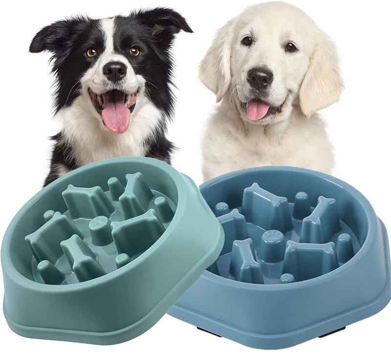 Alimentador lento para cães, tigela anti-asfixia para comida de cachorro, antiderrapante