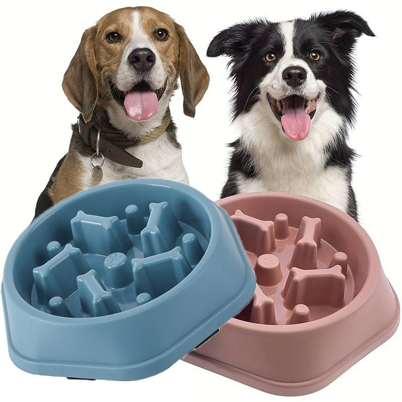 Alimentador lento para cães, tigela anti-asfixia para comida de cachorro, antiderrapante