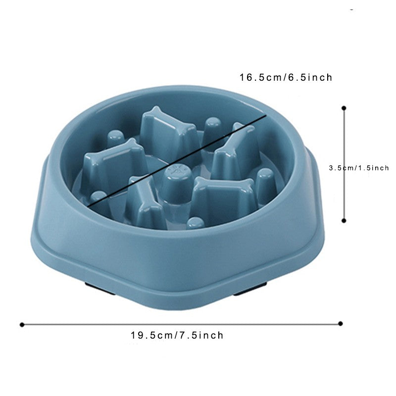 Alimentador lento para cães, tigela anti-asfixia para comida de cachorro, antiderrapante