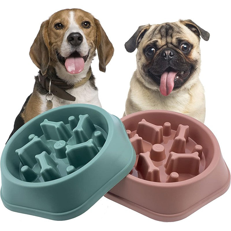 Alimentador lento para cães, tigela anti-asfixia para comida de cachorro, antiderrapante
