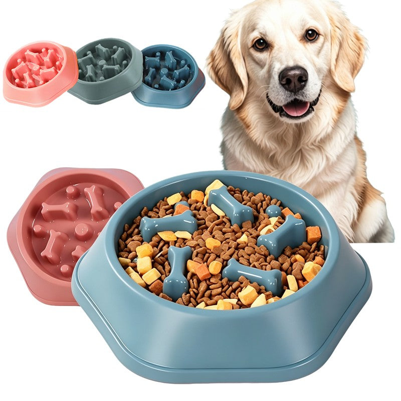Alimentador lento para cães, tigela anti-asfixia para comida de cachorro, antiderrapante