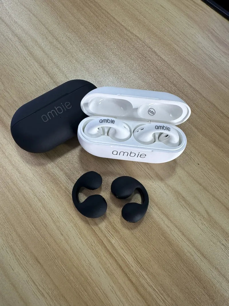 Auriculares Ambie color negro con Estuche de Carga Premium 🔥