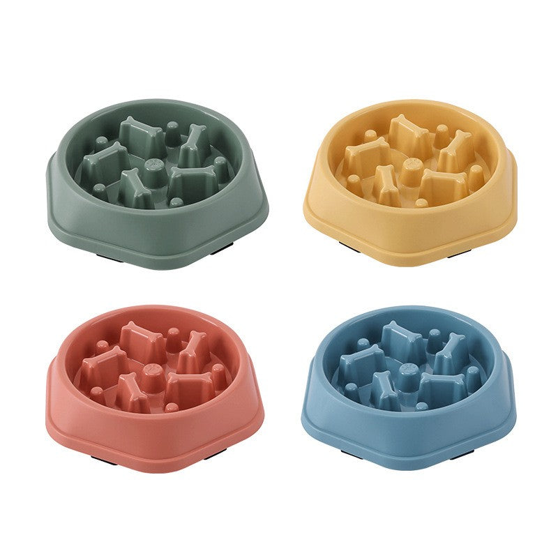 Alimentador lento para cães, tigela anti-asfixia para comida de cachorro, antiderrapante
