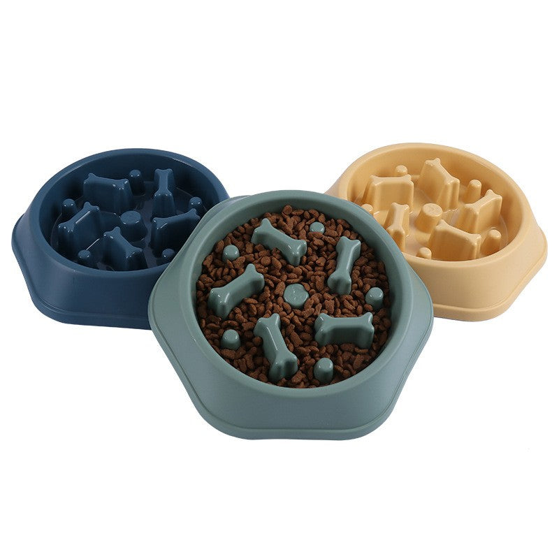 Alimentador lento para cães, tigela anti-asfixia para comida de cachorro, antiderrapante